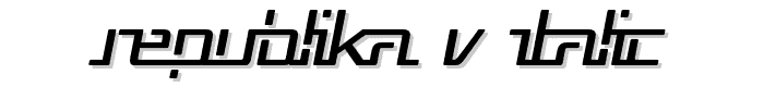 Republika V Italic font